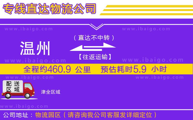 溫州到津貨運(yùn)專(zhuān)線