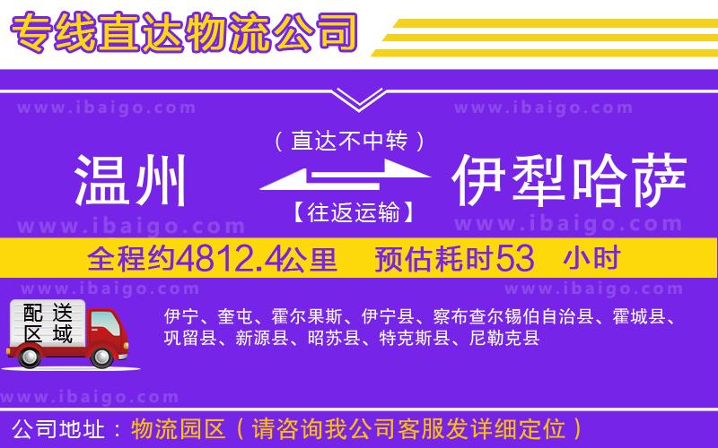 溫州到伊犁哈薩克自治州貨運(yùn)專線 溫州到伊犁哈薩克自治州貨運(yùn)專線