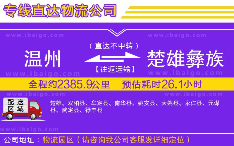 溫州到楚雄彝族自治州貨運專線 溫州到楚雄彝族自治州貨運專線