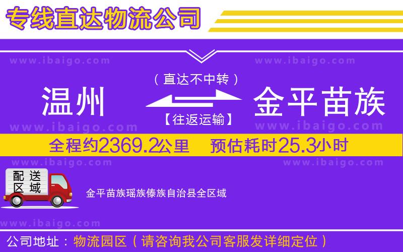 溫州到金平苗族瑤族傣族自治縣物流專線 溫州到金平苗族瑤族傣族自治縣物流專線