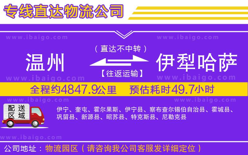 溫州到伊犁哈薩克自治州貨運(yùn)公司 溫州到伊犁哈薩克自治州貨運(yùn)公司