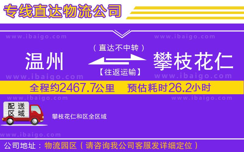 溫州到攀枝花仁和區(qū)貨運專線 溫州到攀枝花仁和區(qū)貨運專線