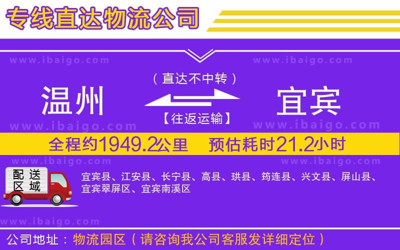 溫州到宜賓物流專線 溫州到宜賓物流專線