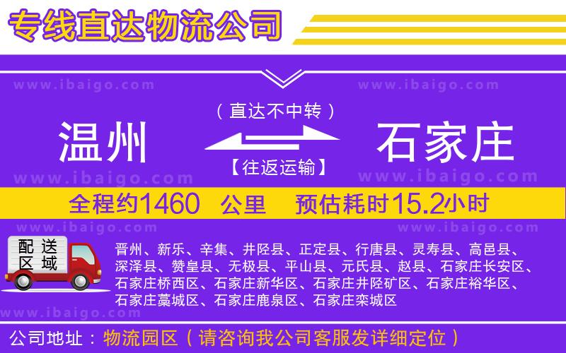 溫州到石家莊物流 溫州到石家莊物流