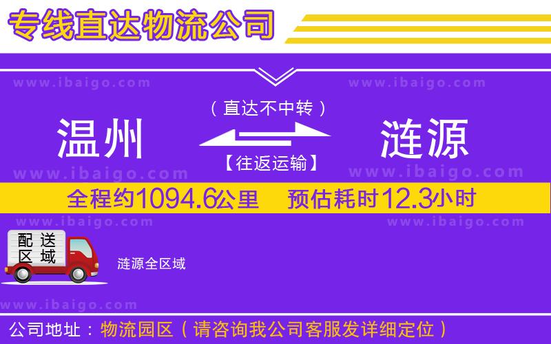 溫州到漣源物流專線 溫州到漣源物流專線