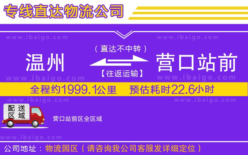 溫州到營口站前區(qū)貨運專線 溫州到營口站前區(qū)貨運專線