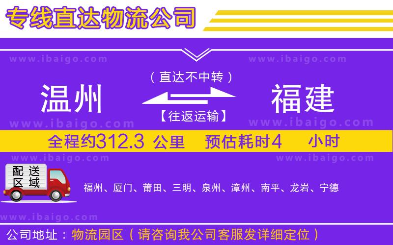 溫州到福建物流專線 溫州到福建物流專線