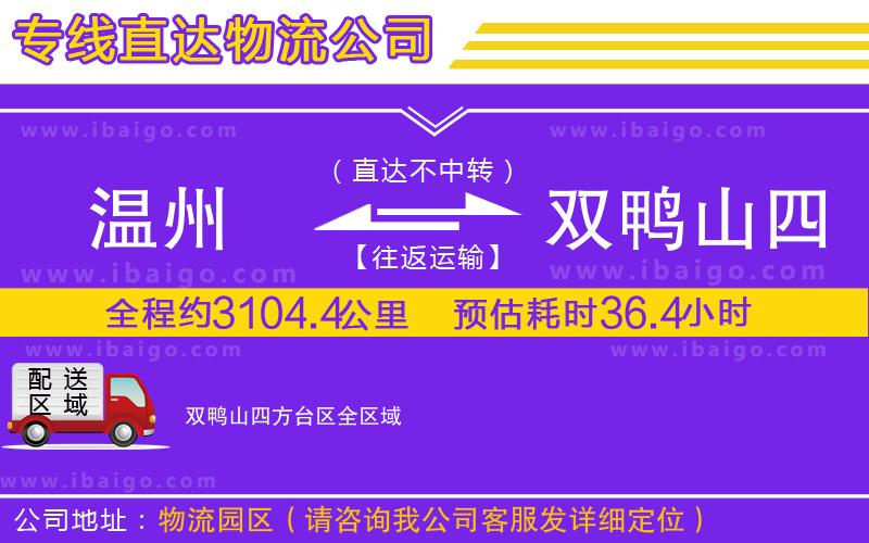 溫州到雙鴨山四方臺區(qū)物流專線 溫州到雙鴨山四方臺區(qū)物流專線