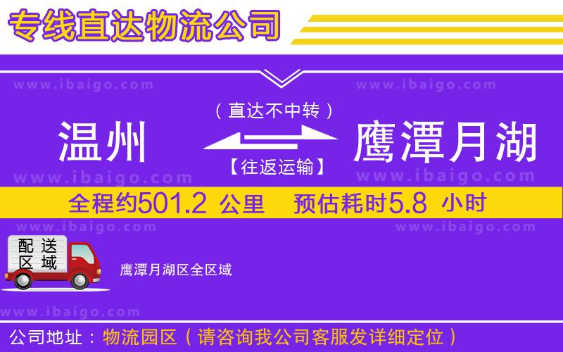 溫州到鷹潭月湖區(qū)貨運公司 溫州到鷹潭月湖區(qū)貨運公司