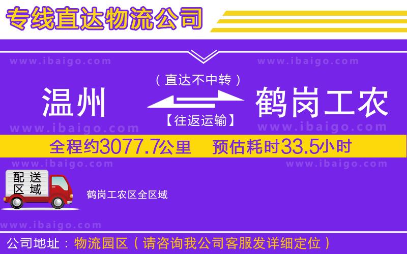 溫州到鶴崗工農(nóng)區(qū)物流專線 溫州到鶴崗工農(nóng)區(qū)物流專線