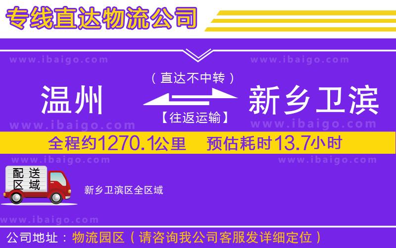溫州到新鄉(xiāng)衛(wèi)濱區(qū)物流專線 溫州到新鄉(xiāng)衛(wèi)濱區(qū)物流專線