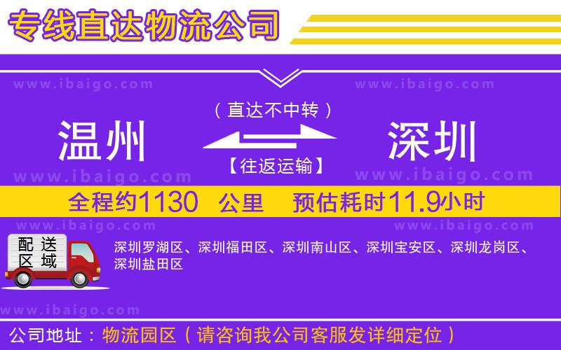 溫州到深圳貨運