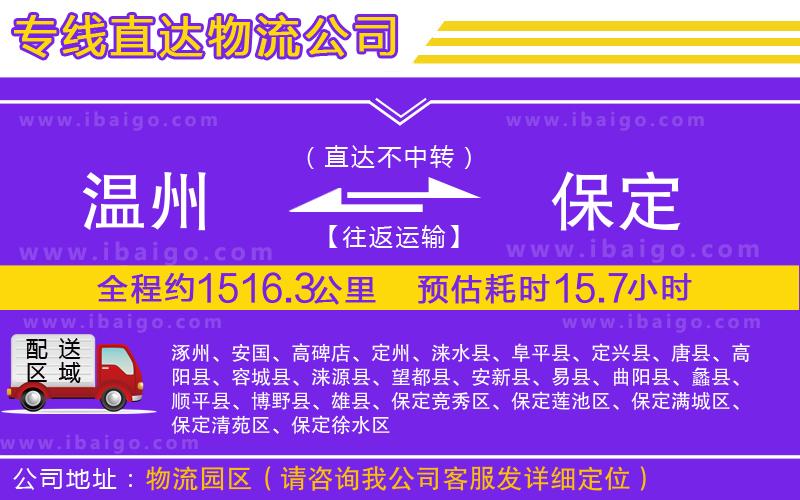 溫州到保定貨運(yùn) 溫州到保定貨運(yùn)