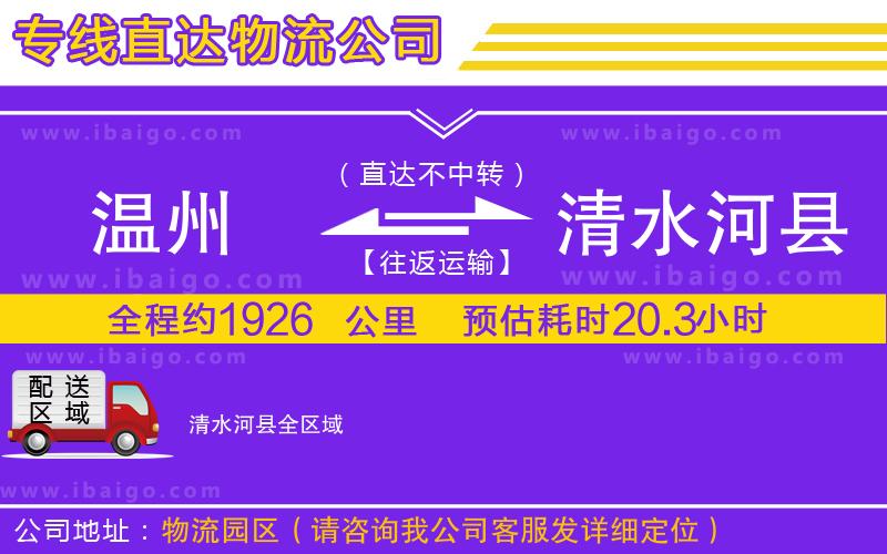 溫州到清水河縣物流 溫州到清水河縣物流