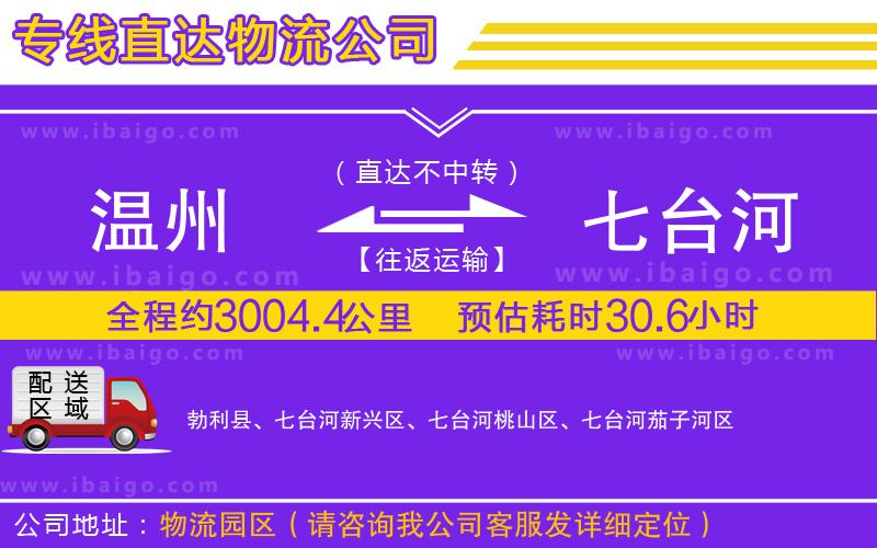 溫州到七臺河貨運(yùn) 溫州到七臺河貨運(yùn)