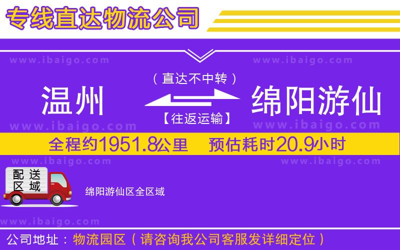 溫州到綿陽游仙區(qū)物流 溫州到綿陽游仙區(qū)物流