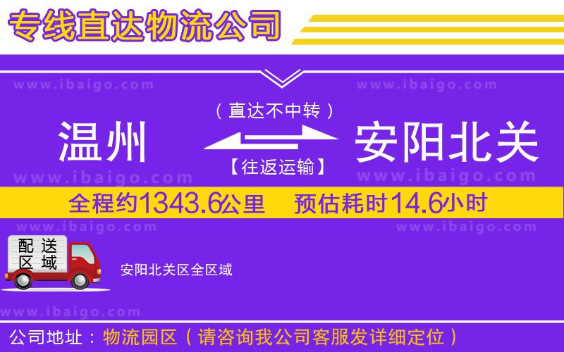 溫州到安陽北關區(qū)物流 溫州到安陽北關區(qū)物流