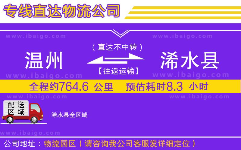 溫州到浠水縣貨運